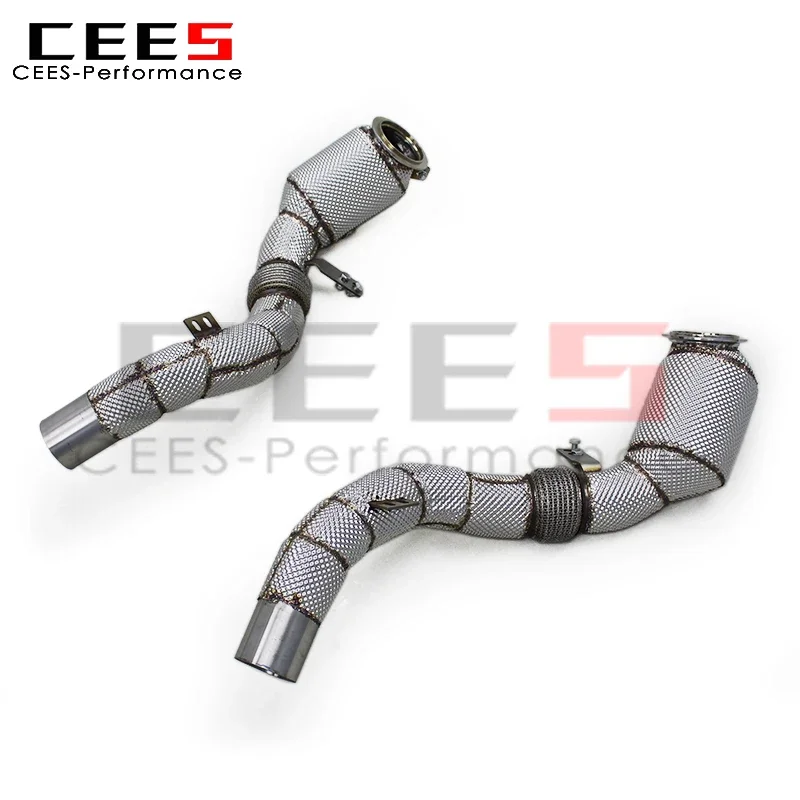 CEES Catted Exhaust Downpipe for BMW M850 M850i Alpina B8 G14 G15 G16 4.4TT 2019-2023 Sport Car Exhaust System with Catalyst