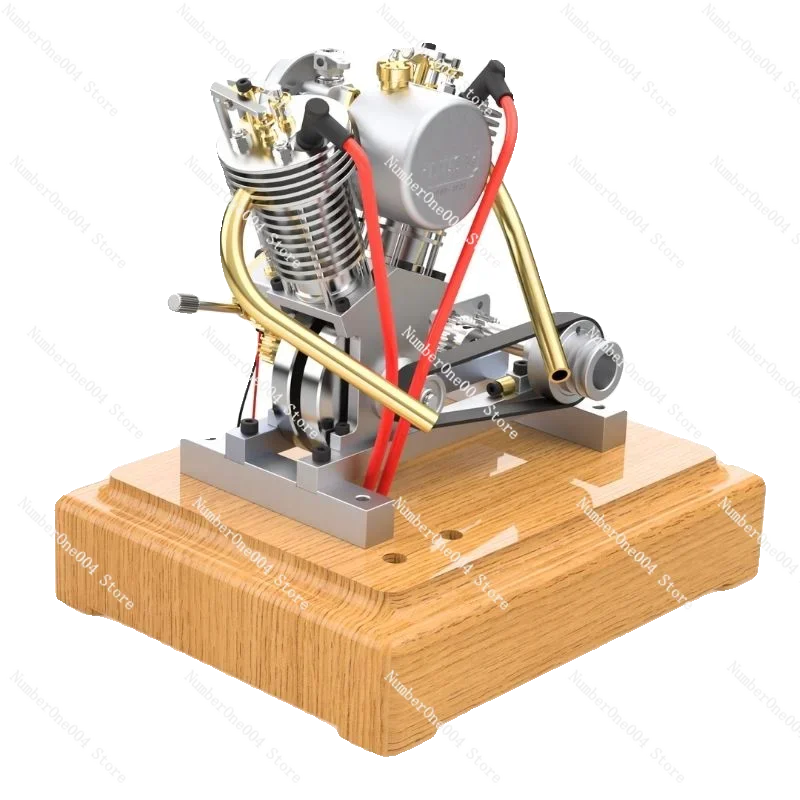 Suitable for motorcycle dual cylinder V2 internal combustion mini engine gasoline version engine toy gift