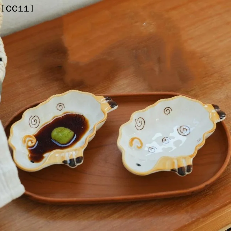 Cute Alpaca Shaped Dipping Sauce Dish Ceramic Creative Condiment Dish Small Plates Tableware Home Kitchen Supplies〔CC11〕