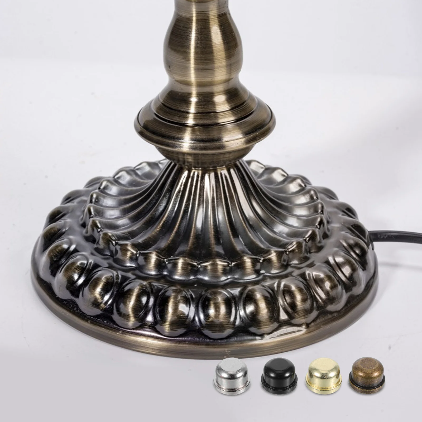 

8pcs Finial Cap For Top Decorative Lamp Shade Holder Replacement Table Floor Light Fittings Home Decor Lamp Accessories