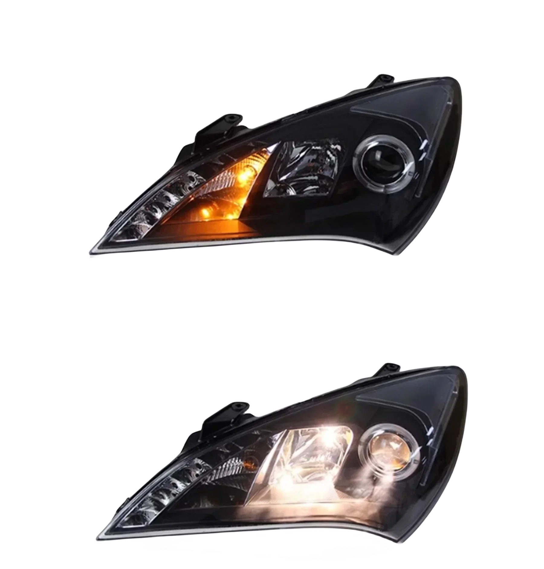 

Car Front Led Headlight for Hyundai Rohens coupe 09-12 Daytime Running DRL Head lamp Low High Beam