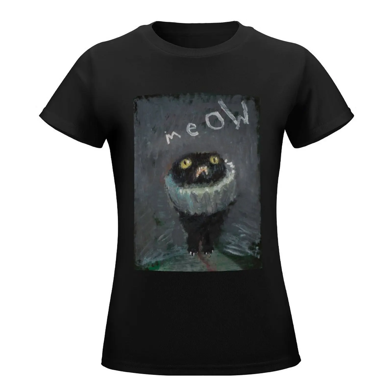 Kevin meow T-Shirt oversized cute clothes summer tops Women tops