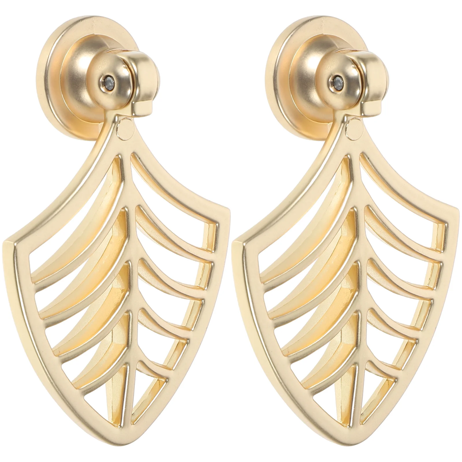 

2Pcs Cabinet Knobs Metal Leaf Shape Durable Drawer Pulls for Wardrobe Dresser Cupboard Handles Decorative Furniture Hardware