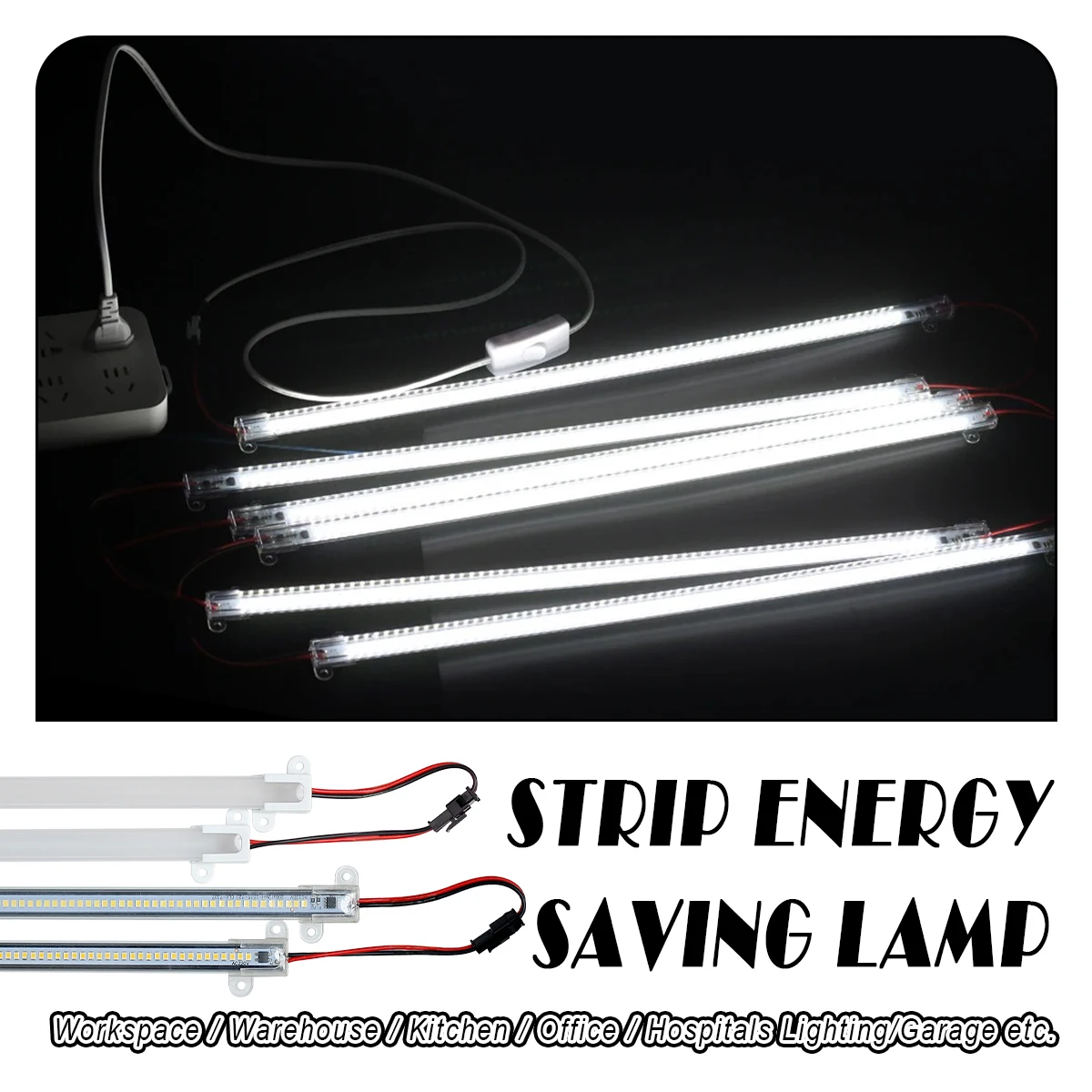 1x-12x Led Tube Light Bar Lights 30cm 40cm 50cm 1m 72leds White Smd2835 220v Kitchen Lamp Decoration Profile Lighting Strip Cool