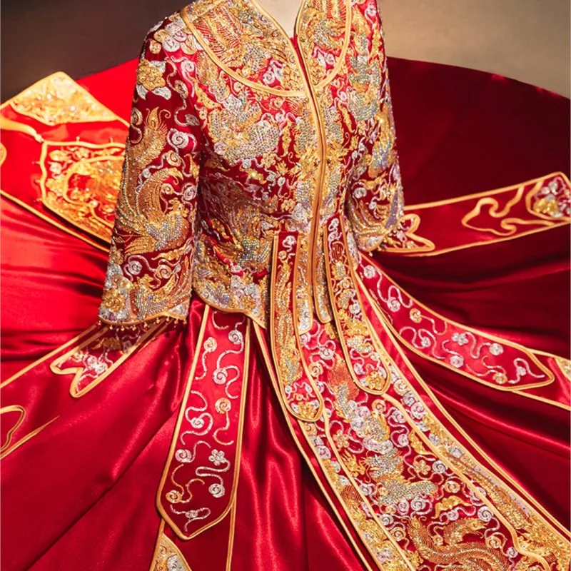 

New Chinese-style bridal gowns wedding dresses and