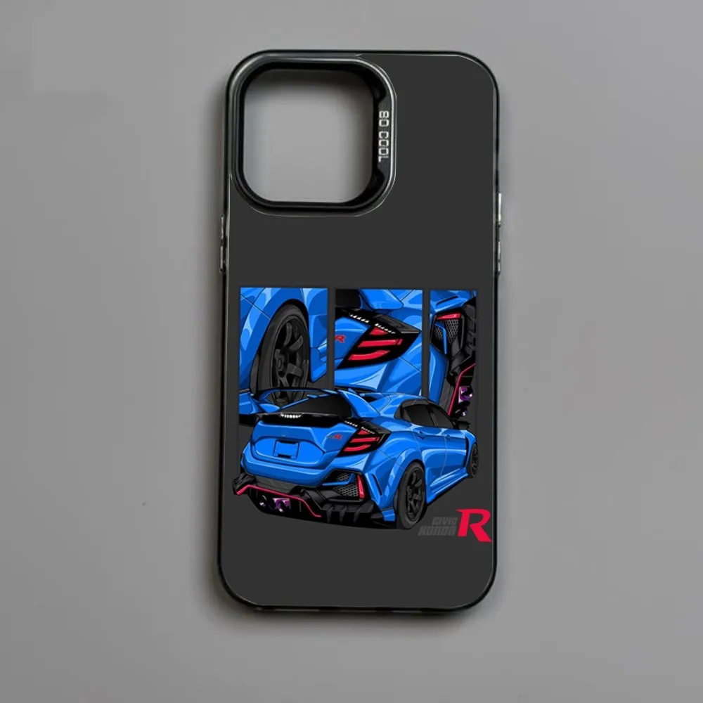 Sport Car T-Type R C-Civic Phone Case For iPhone16,15,14,13,12,11,Mini,Pro,MAX Candy Matte Shockproof Back Cover