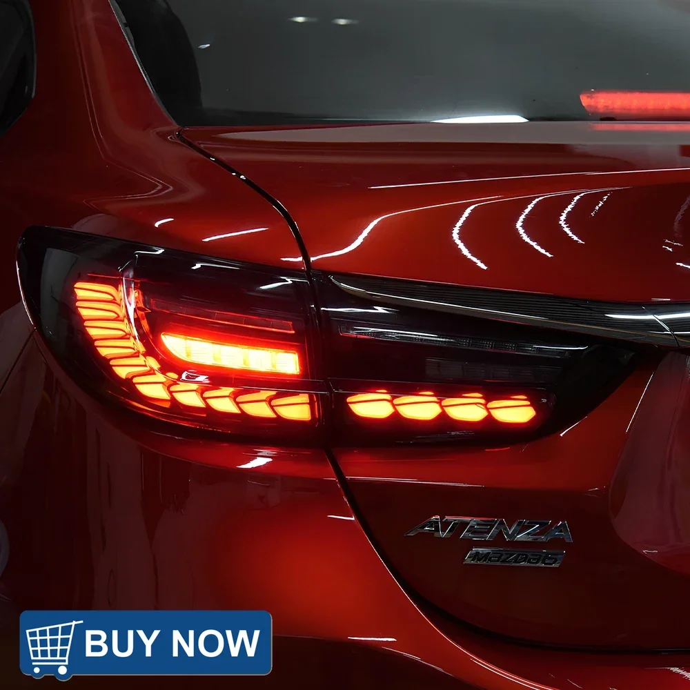 

FAuto Rear Back Lamps or Mazda Atenza 2014-2019 LED Car Taillights Assembly Upgrade Dynamic Dragon scale Taillight Accessories