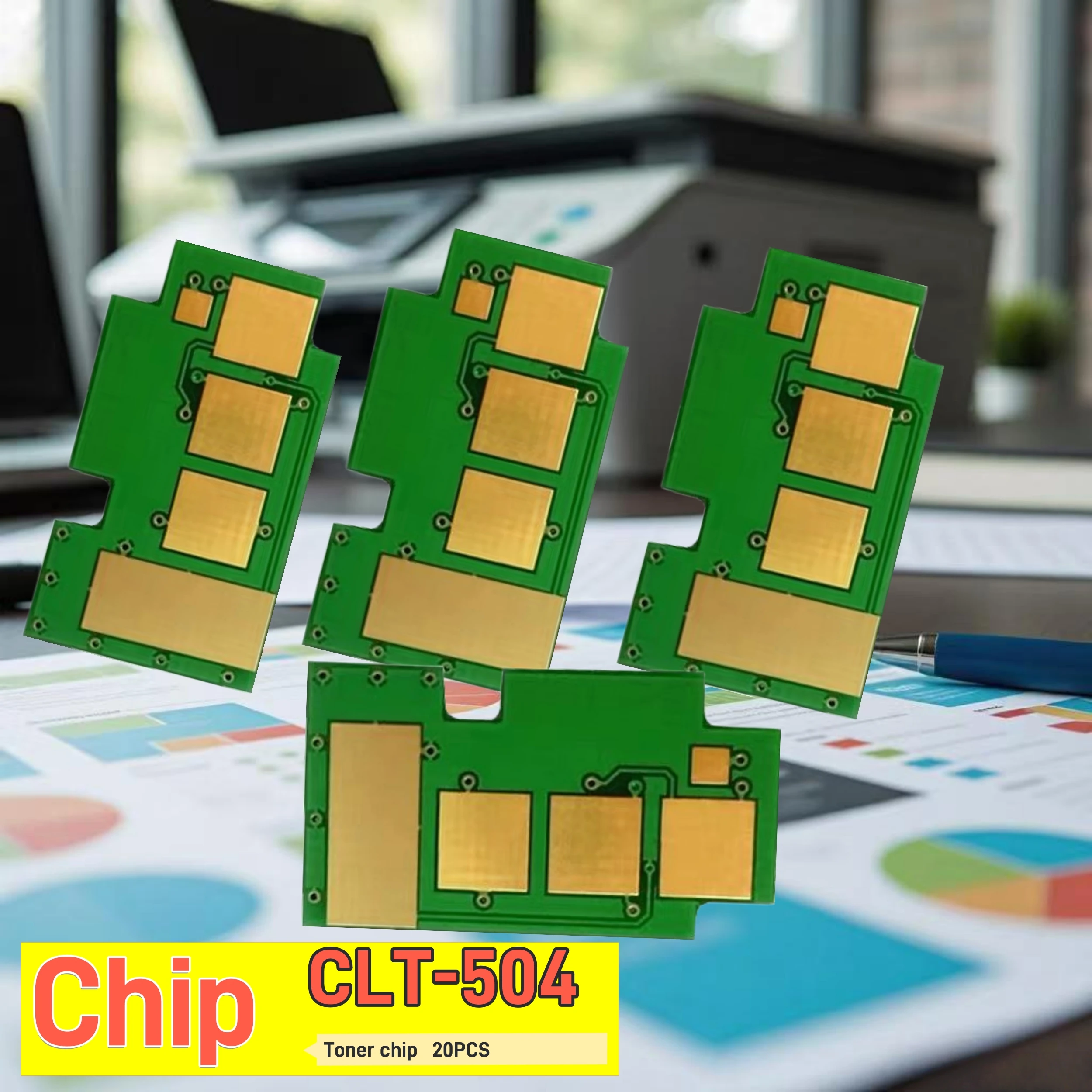 

dmyon 20pcs CLT-504 cartridge chips For Samsung CLP-415N 415NW CLP-470 475 CLX-4195 4195N 4195FN CLX C1860FW Printer toner chip