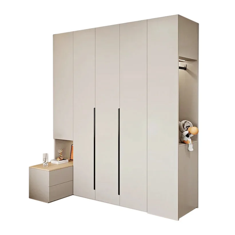 

Modern, minimalist, bedroom, wardrobe, against the wall, one door, to the top, large capacity, overall
