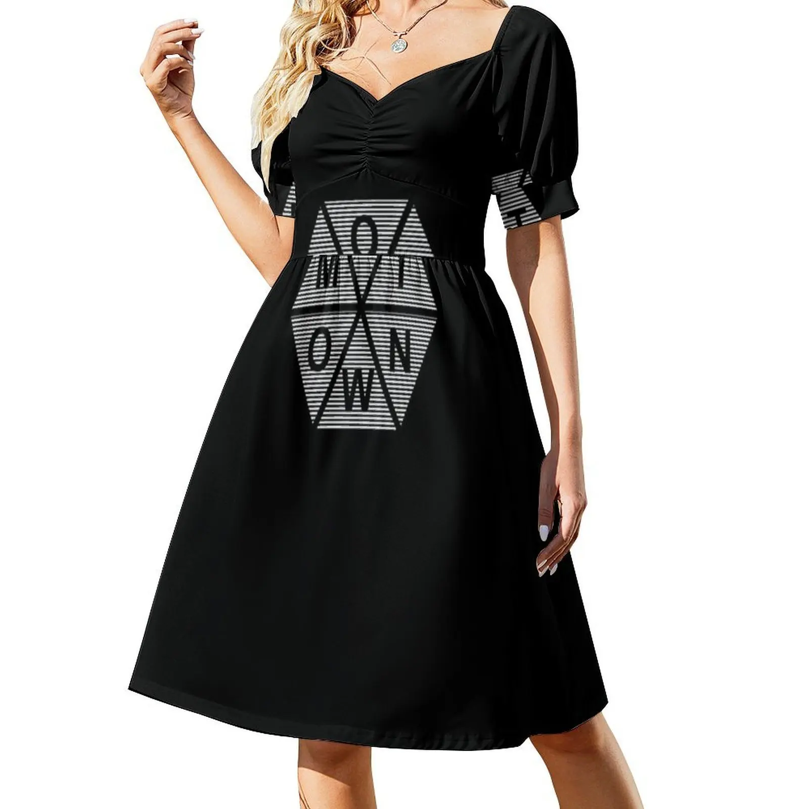 فستان عطلة مثير من Motown للنساء على الشاطئ وحفلات أعياد الميلاد فستان قصير موتاون موتوون موسيقى موسيقى ملابس نسائية #2