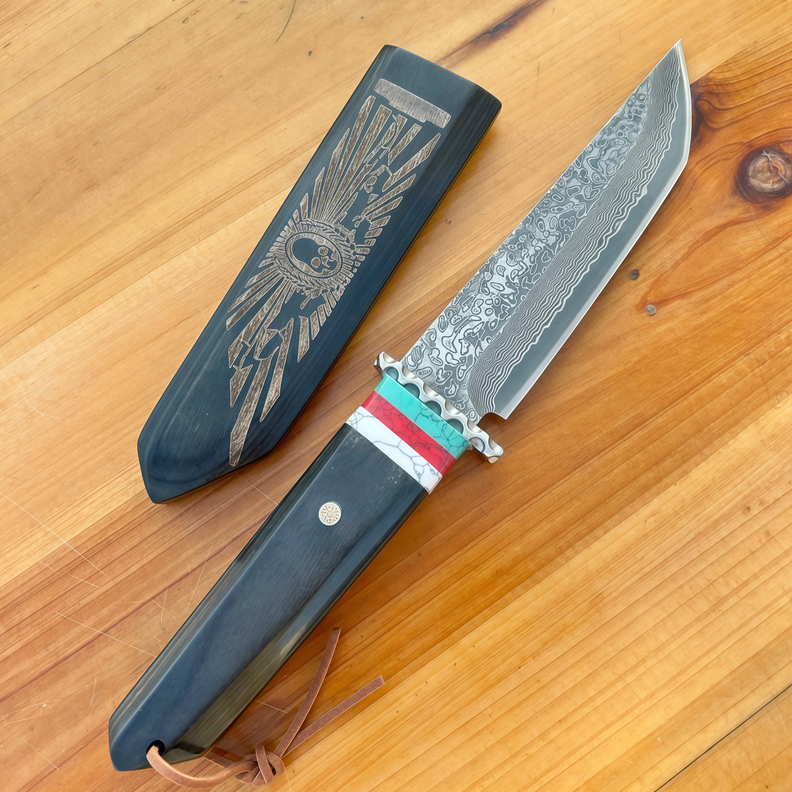 Japans handgemaakt smeden Damascus staal fruitmes, hoge hardheid, buiten kamperen, scherpe overleving, zelfverdediging,