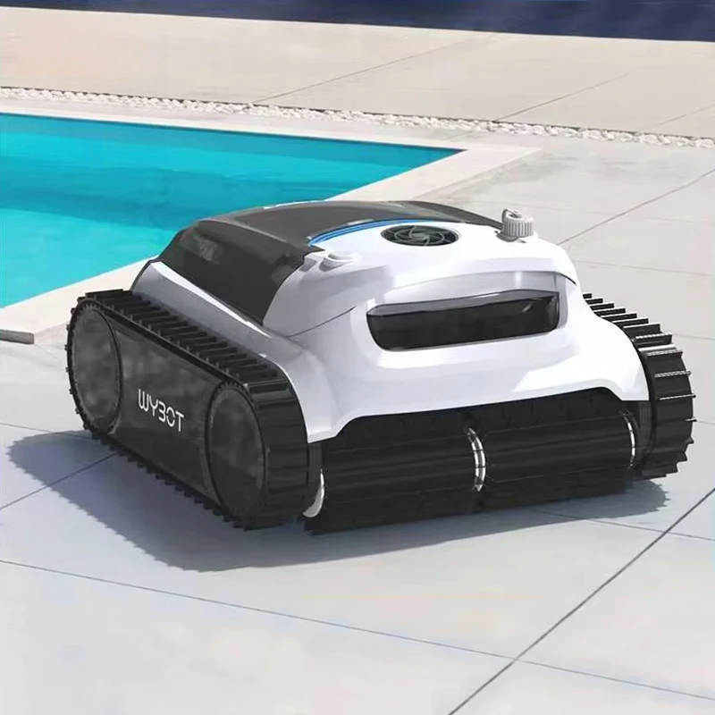 PC pool cleaning robot with wireless remote control and mobile app, suitable for commercial pool owners