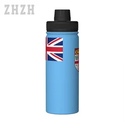 Unisex Sports Water Thermos Bottle Fiji Flag 304 Stainless Steel Double-layer Insulation Cold And Hot Travel