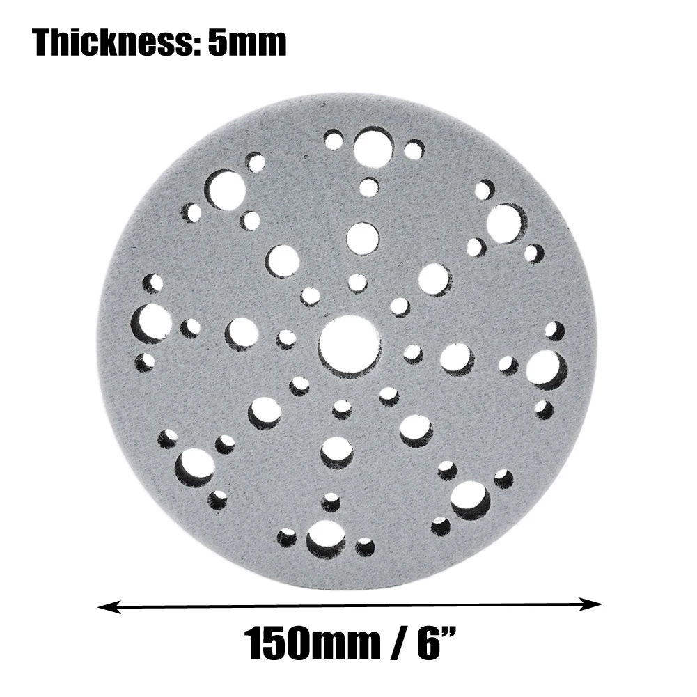 6 cali 150mm 48-otworowa 5mm miękka gąbka podkładka interfejsu do podkładek buforowa szlifierka polerka narzędzia akcesoria