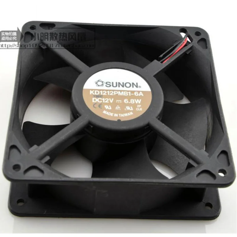 d 1PCS Double Ball Chassis Fan For SUNON KD1212PMB1-6A | 12V 6.8W 120×120×38mm 12CM