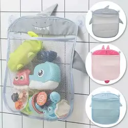 Baby Shower Bath Toys White Baby Kids Toy Storage Mesh with Strong Suction Cups Toy Bag Net Bathroom Organizer for Kids Toddlers