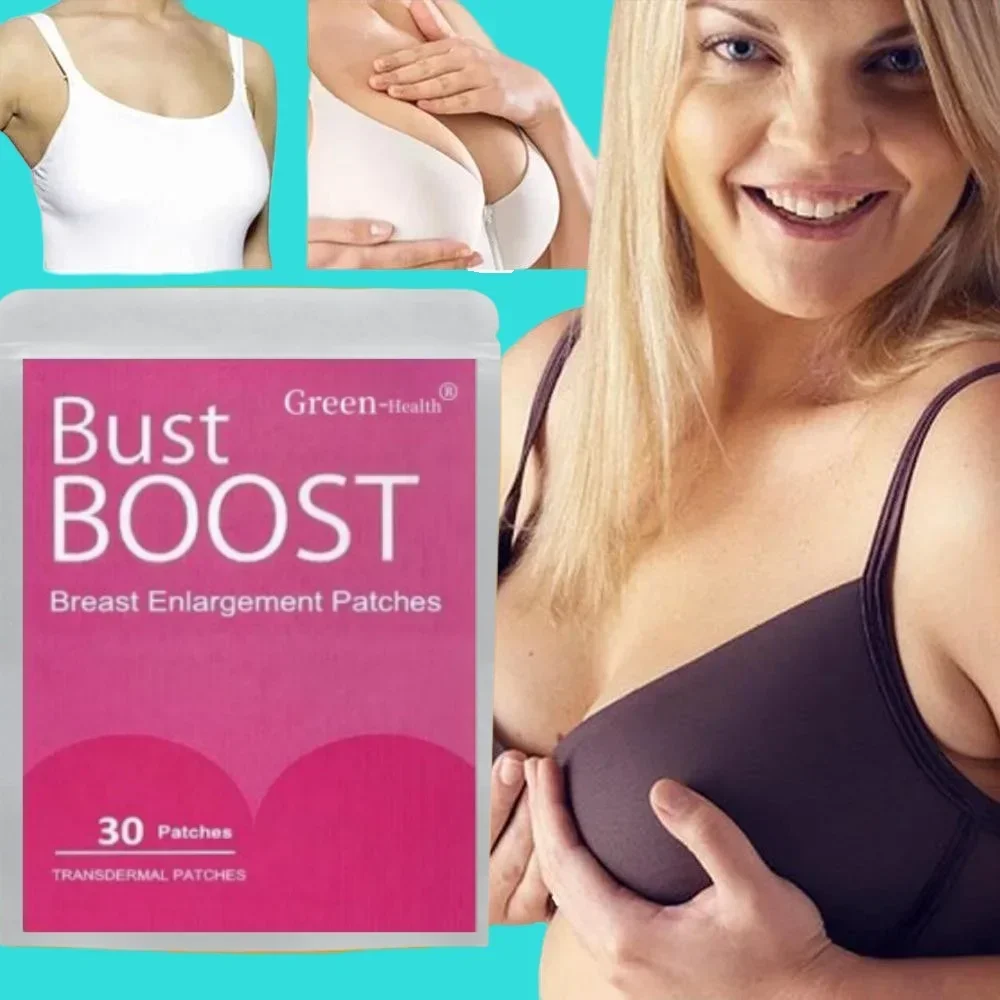 BUST BOOST BREAST ENLARGEMENT Transdermal Patches for Fuller & Perkier Looking Breasts 30 Patches