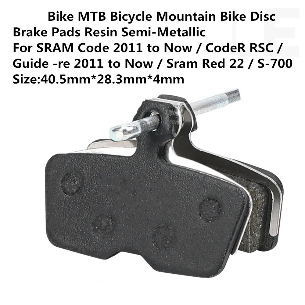 4 Pairs Bike MTB Semi-Metallic Hydraulic Disc Brake Pads For Shimano B01S G01S XT SLX Deore Sram Guide Level HRD Red Etap Magura