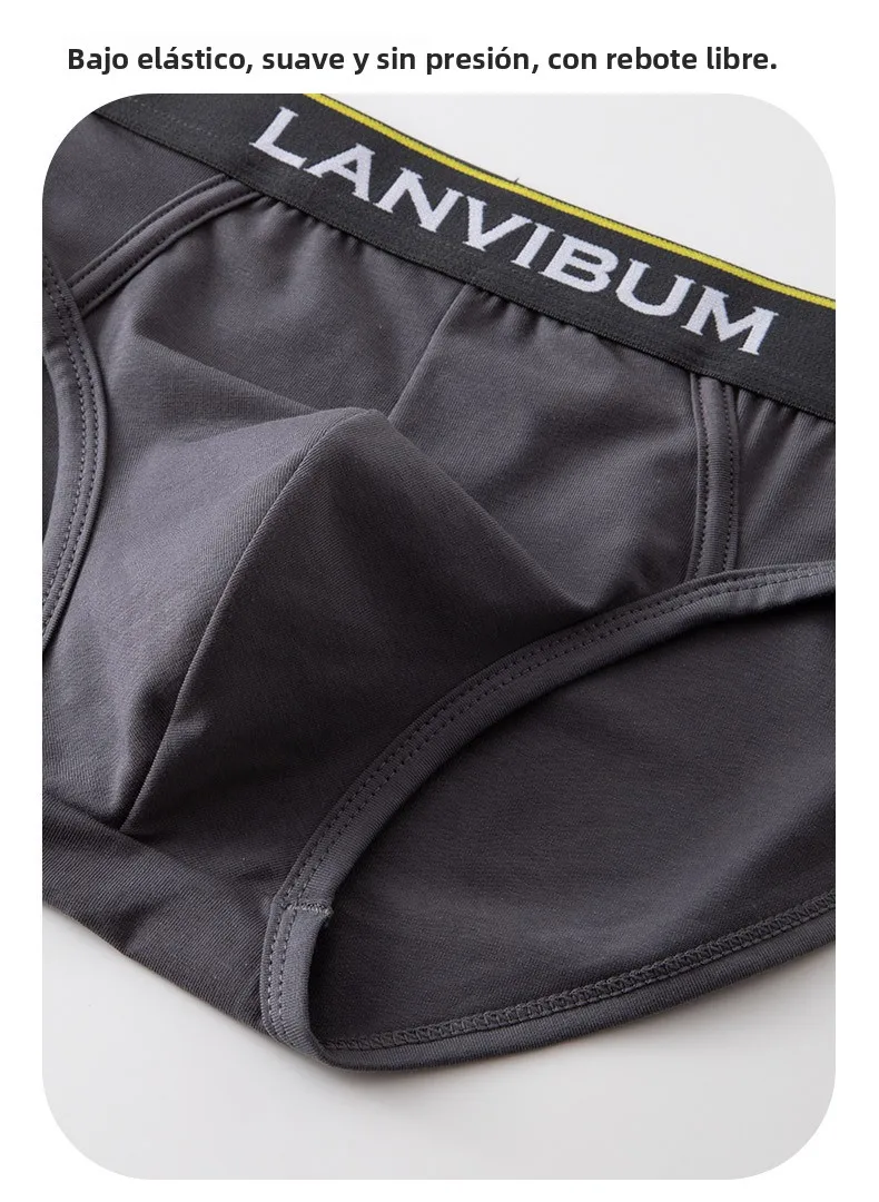Calzoncillos Triangulares de Cintura Baja, Ropa Interior Deportiva Cómoda y Transpirable para Hombre, Nuevo Modelo Moderno, D...
