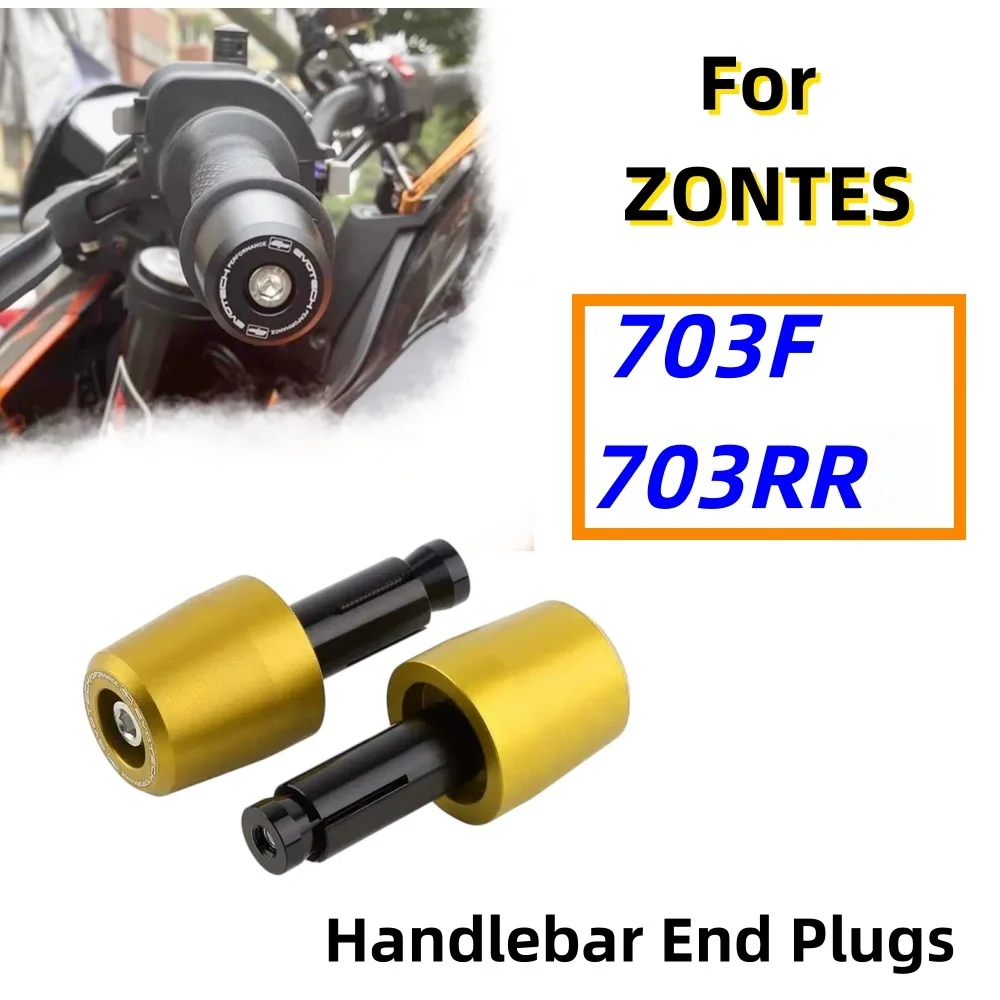 Weighted stainless steel handlebar end weights/sliders for ZONTES 703RR/703F (crash protection/balancing accessories)