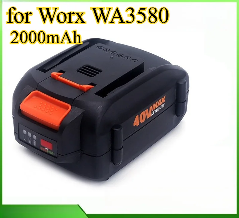 

2Ah 40V Lithium-ion Replacement Battery for Worx WA3580 Power Drill Compatible with WG163 WG170 WG180 Cordless Tools Battery