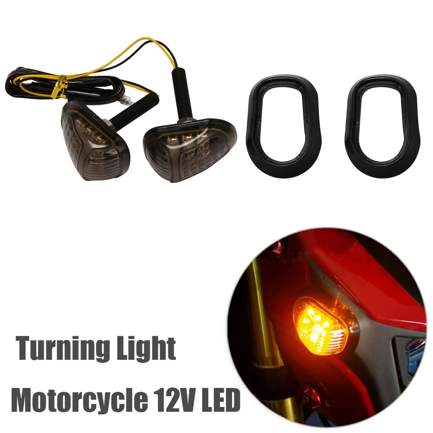 1 Pair Motorcycle Turning Light 12V LED Turn Signals Light Shift Lights Blinker Indicator for Grom MSX125 MSX 125