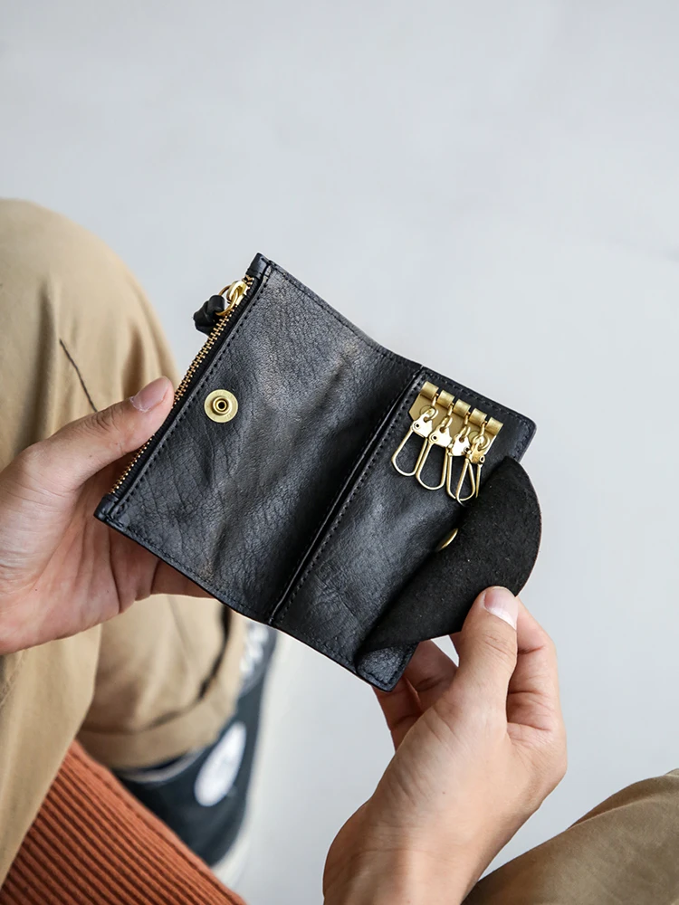 handmade-genuine-top-layer-cowhide-leather-key-holder-vintage-style-vertical-wallet-card-storage-coin-storage-multi-func