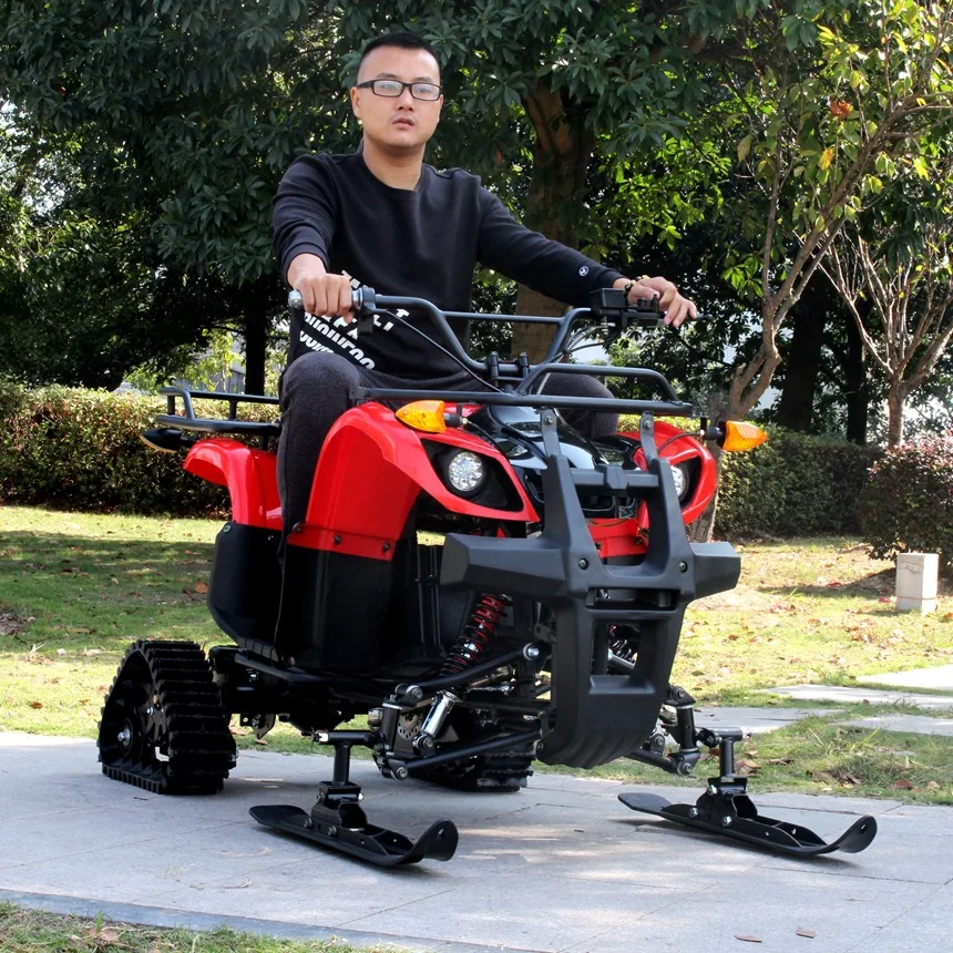 4-stroke 3 front 1 rear gear 60km/h maximum speed electric start 125cc snowmobile, can carry 150kg