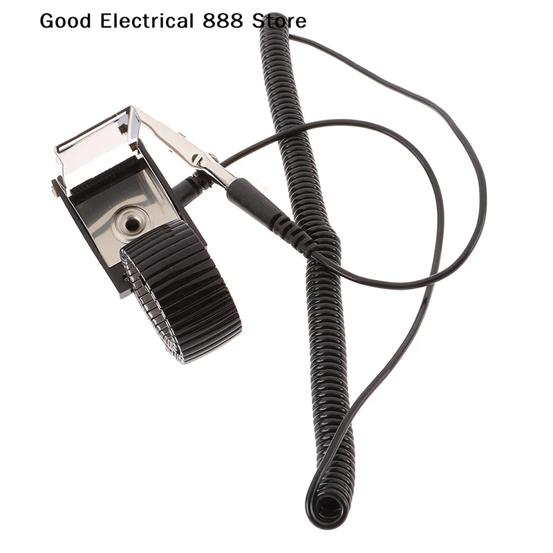 【G】Hot Sale Anti Static Work Wrist Strap ESD Adjustable Discharge Belt Ground Metal Bracelet