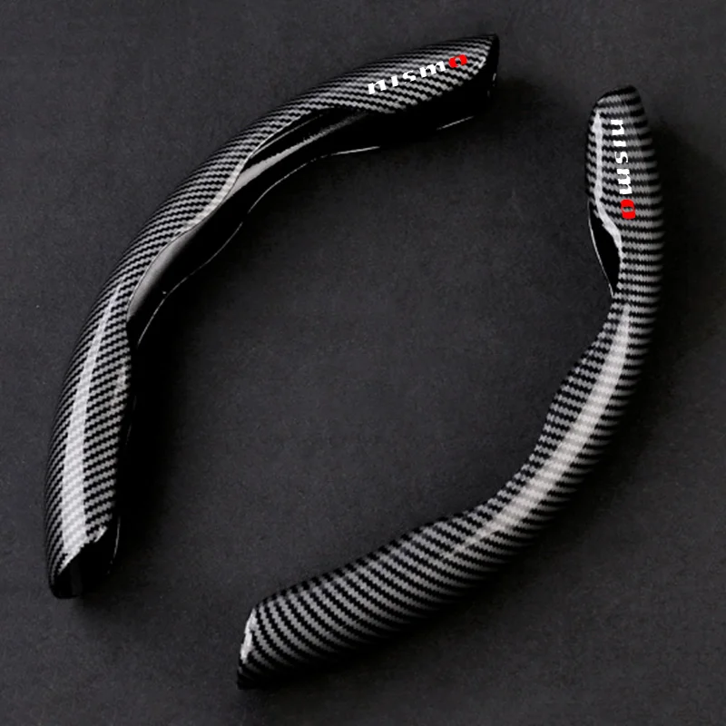Capa protetora antiderrapante para direção de carro, fibra de carbono a laser, para nissan gtr nismo juke qashqai x-trail t31 juke, acessórios