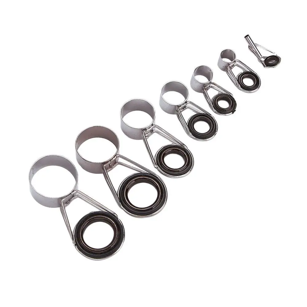 7 Sizes Tools Accessories Tip Telescopic Repair Line Ring 7PCS Rod Guides Fishing