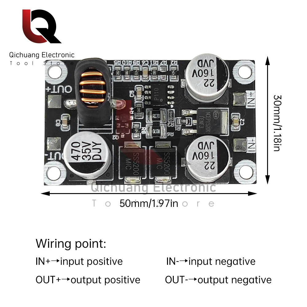 DC-DC High Power Step-down Power Supply Module DC Converter Input 10-110V to 5V9V12V24V Output High Voltage Resistant Stabilizer