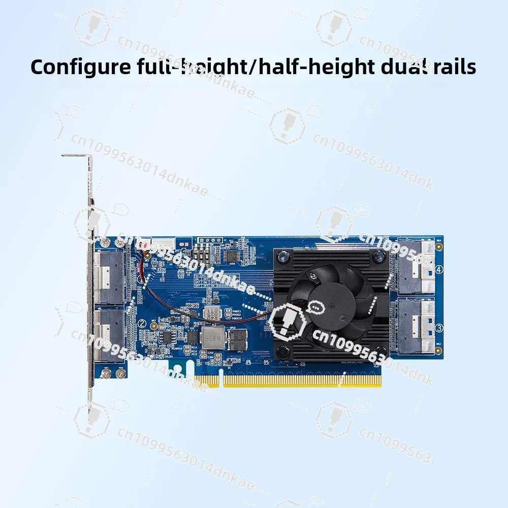 PCIe4.0x16 To NVMe Hard Disk SSD Graphics Card Expansion Card Free Splitting PEX88048