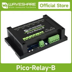 Waveshare Industrial 8-Channel Relay Module For Raspberry Pi Pico, Power Supply Isolation, Photocoupler Isolation