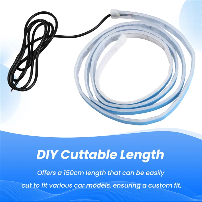 ABXN-White ضوء سيارة هود شرائط مصباح 12 فولت بدء تشغيل المسح الضوئي الإضاءة أضواء القيادة مقاوم للماء سيارة لتقوم بها بنفسك مصباح اختراق النيون