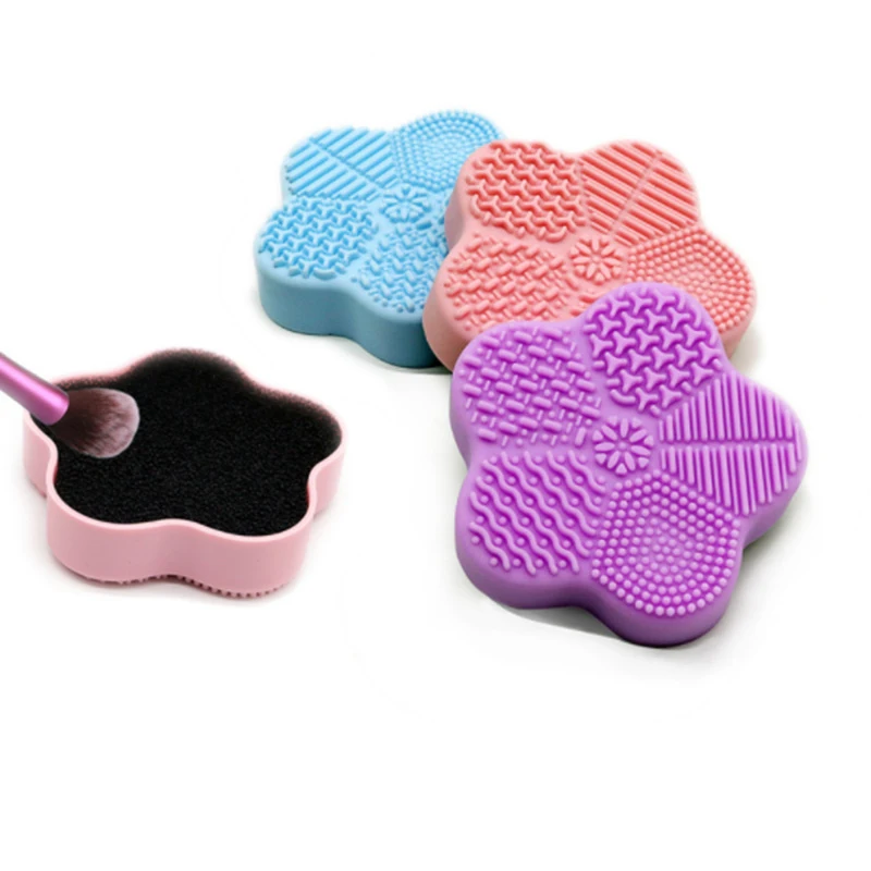 Makeup Brushes Cleaner Silicone Washing Tools With Sponge & Wet Clean Washing Tools Brush Cleaner Pad