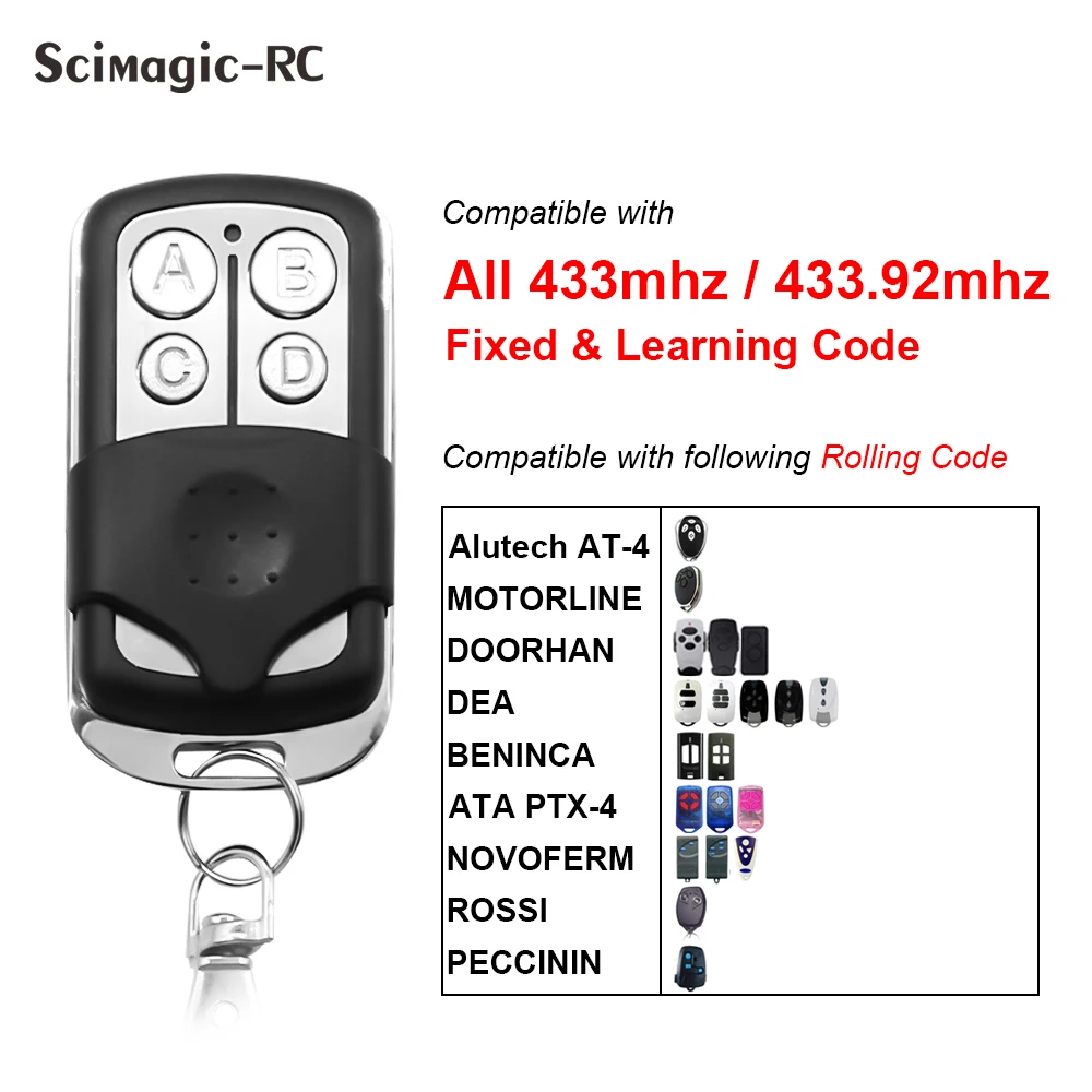 Imagem -01 - Porta de Controle Remoto 433 Mhz Duplicador para Algum Código Rolamento Todo o Código Fixo 433.92mhz Chaveiro para Barreira Smg020m Mais Novo porta de controle remoto 433 mhz duplicador para algum codigo rolamento todo o codigo fixo 43392mhz chaveiro para barreira smg020m mais novo 01