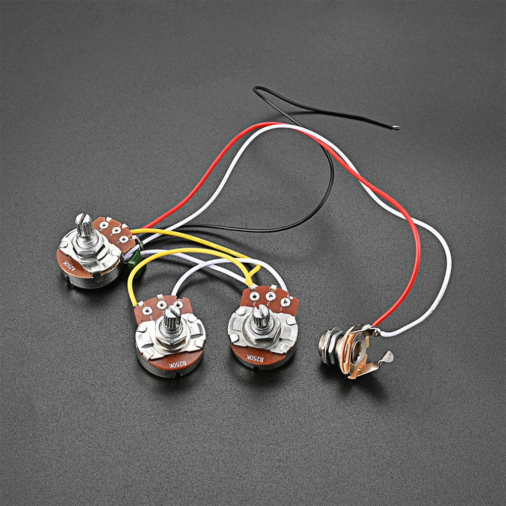 

Metal Guitar Wired Pickup Wiring Harness Harness for Pickup Durable Potentiometer Electric Guitar Tools Wiring Accessories