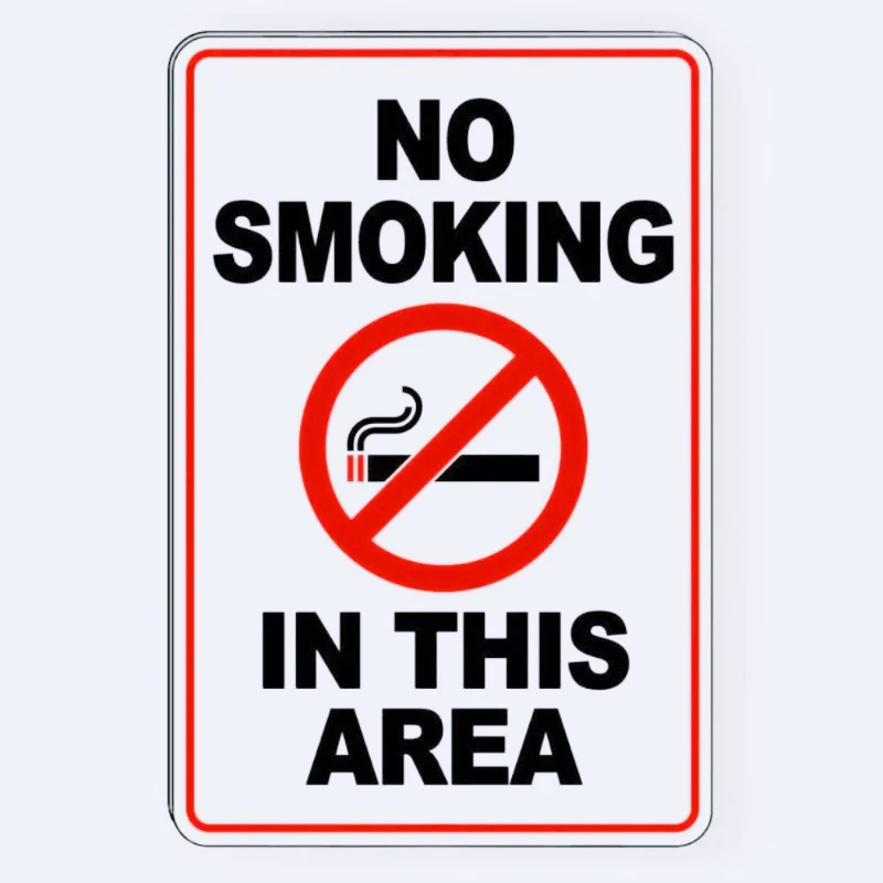 

New Car stickers and decals No Smoking Area, Business Premises 15cm PVC KK