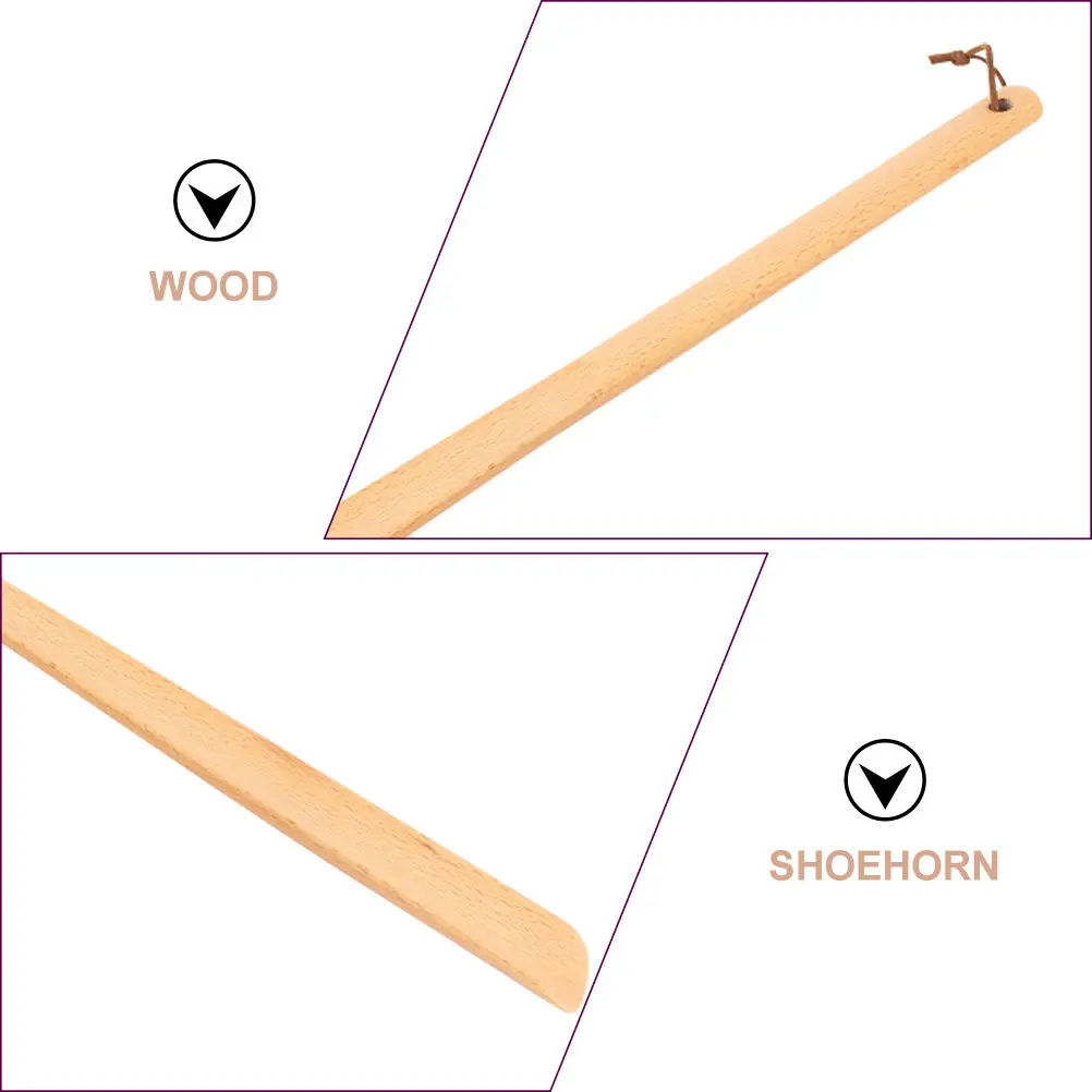 Wooden Shoehorn with Long Handle – Comfortable Shoe Lifter Tool for Elderly, Pregnant Women & People with Mobility Needs
