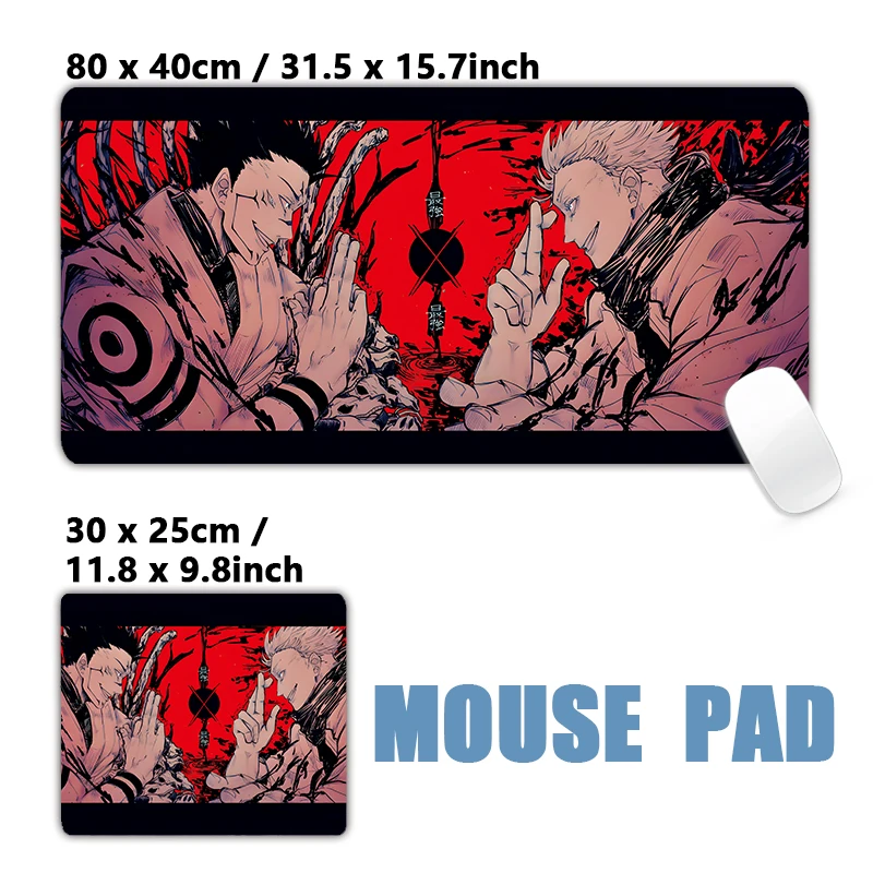 Japanese Manga Popular Characters Gojou Satoru Ryomen Sukuna XXL Anime Large Black Oni Mouse Pad Desk Mat Mousepad