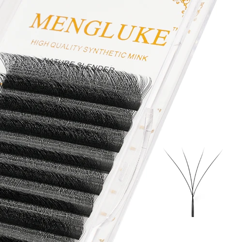 Imagen 2 del producto Extensiones de pestañas con forma de floración automática, abanicos prefabricados, luz suave Natural, alto Idividual, 4D W