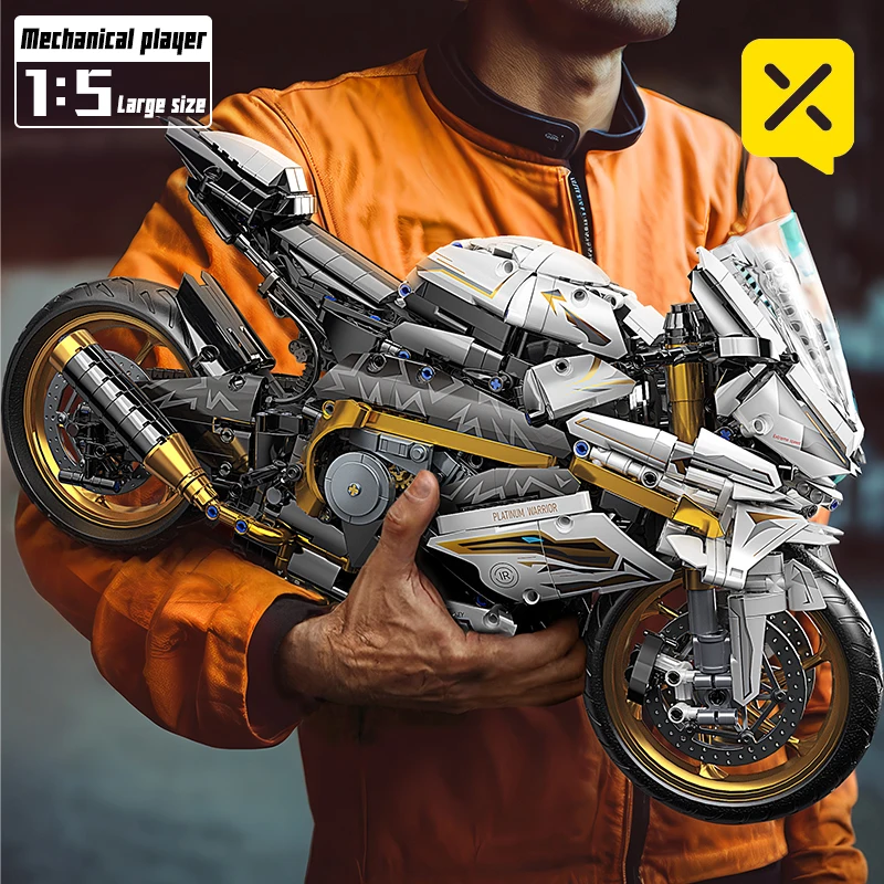 

2045 PCS Racing Building Car Block Model 1:5 Alloy Motorcycle Desktop Decorations Motorbike Brick Assembly Kids Christmas Toys