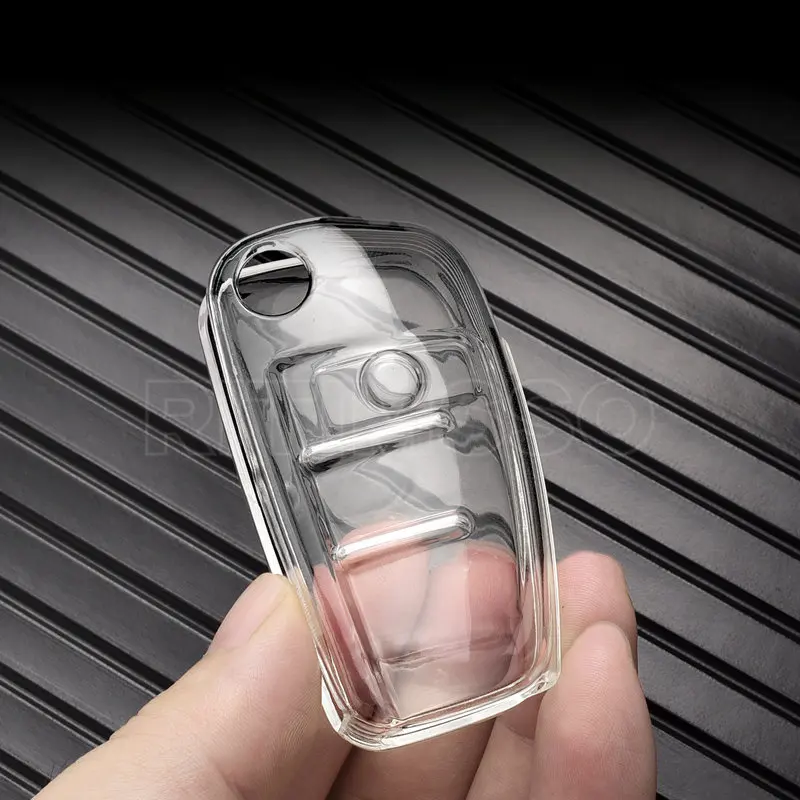 New TPU Car Folding Key Cover Case For Audi A1 A3 8P A4 A5 A6 C7 A7 S3 S7 S8 R8 Q2 Q3 Q5 Q7 Q8 SQ5 C5 C6 TT RS3 RS6 Accessories