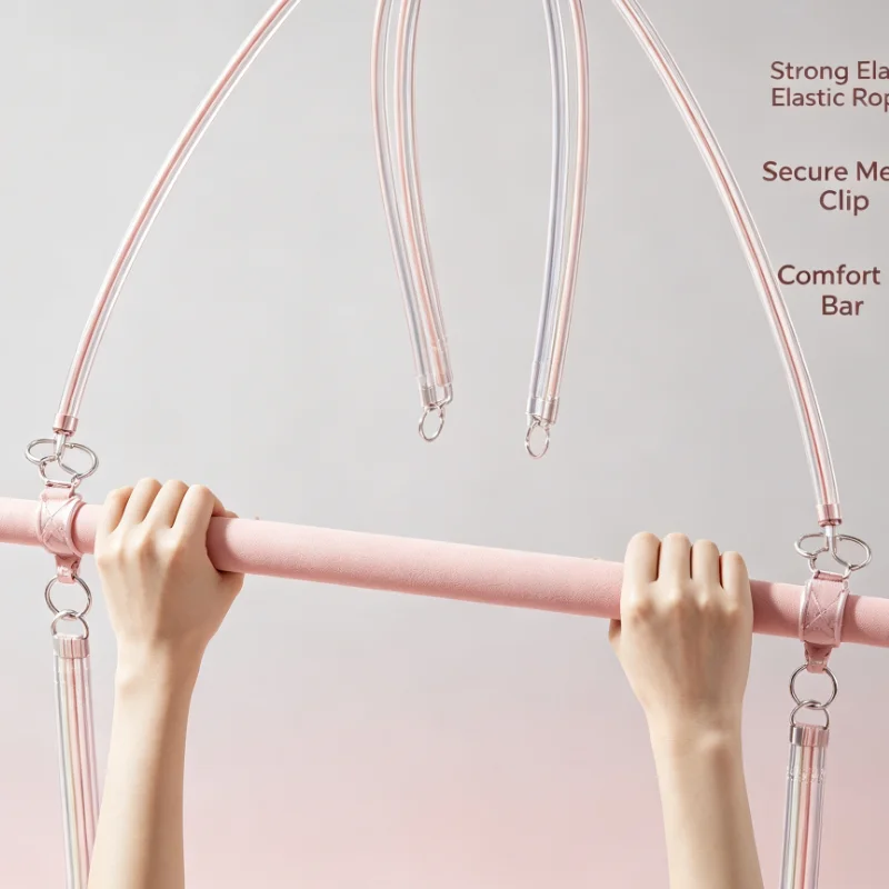 Multifunctional Pilates Bar Kit with Resistance Bands, Portable Home Gym Tool for Back Shaping, Squat & Glute Workout