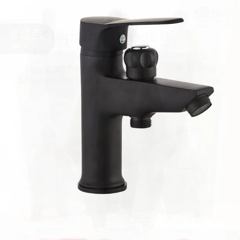 Dual-Use Wash Basin Faucet with Shower Head Copper Mixing Valve Cold And Hot Water Kitchen Bathroom Modern Minimalist Design