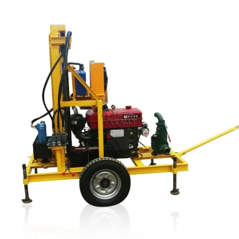 Máquinas de perfuração de buraco de água subterrâneo diesel hidráulico pequeno equipamento de perfuração de poço máquina de perfuração de poço casa