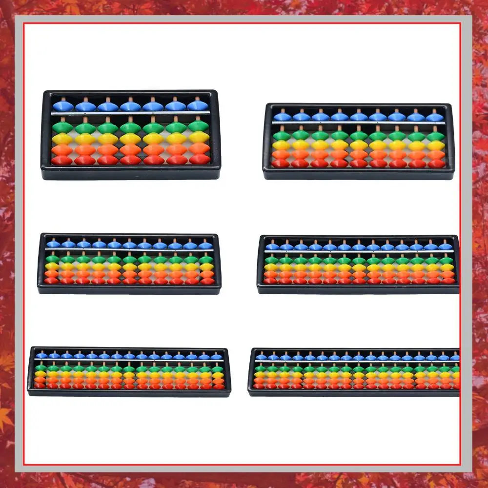 

Math Abacus with Colorful Beads Portable Abacus Math Calculating Tool for Beginners Professionals Learning Training Aid