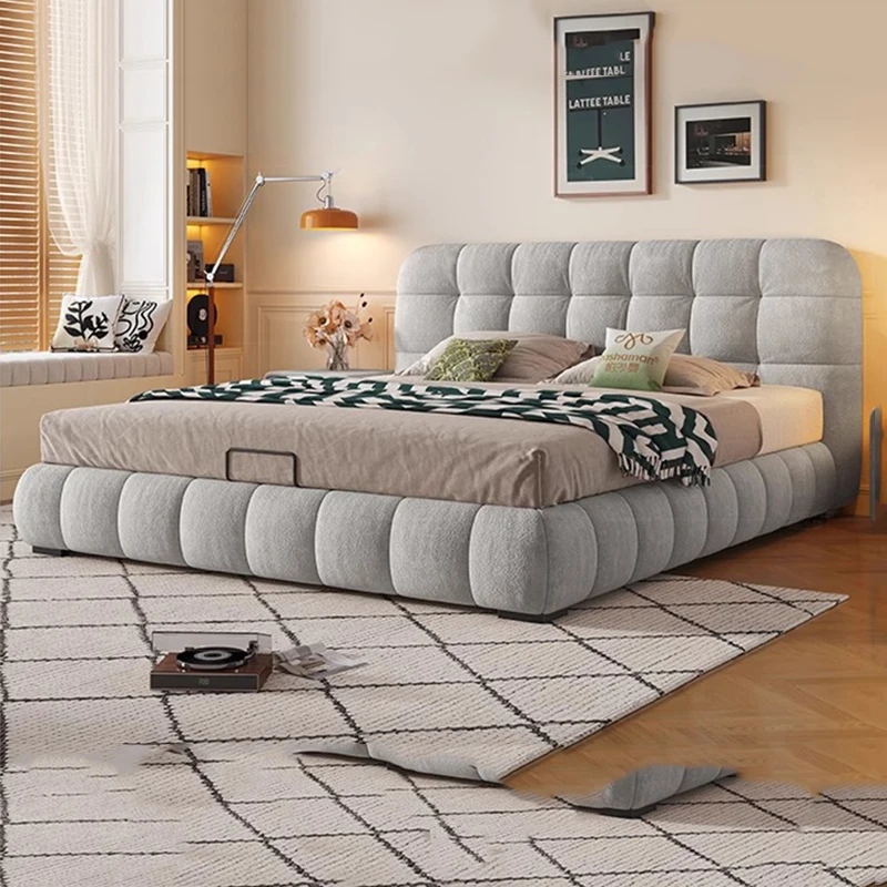 Customizable Camera da letto con struttura Letto Queen Bambini Testiere doppie moderne Letto portaoggetti Pavimento