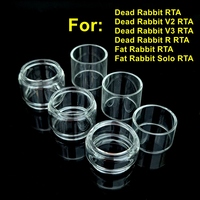 20PCS 5~2PCS Hong Glass Tube For Hellvape Dead V3 Rabbit V2 /Fat Rabbit Solo RTA Single Dual Coil Bubble Normal Glass Accessory